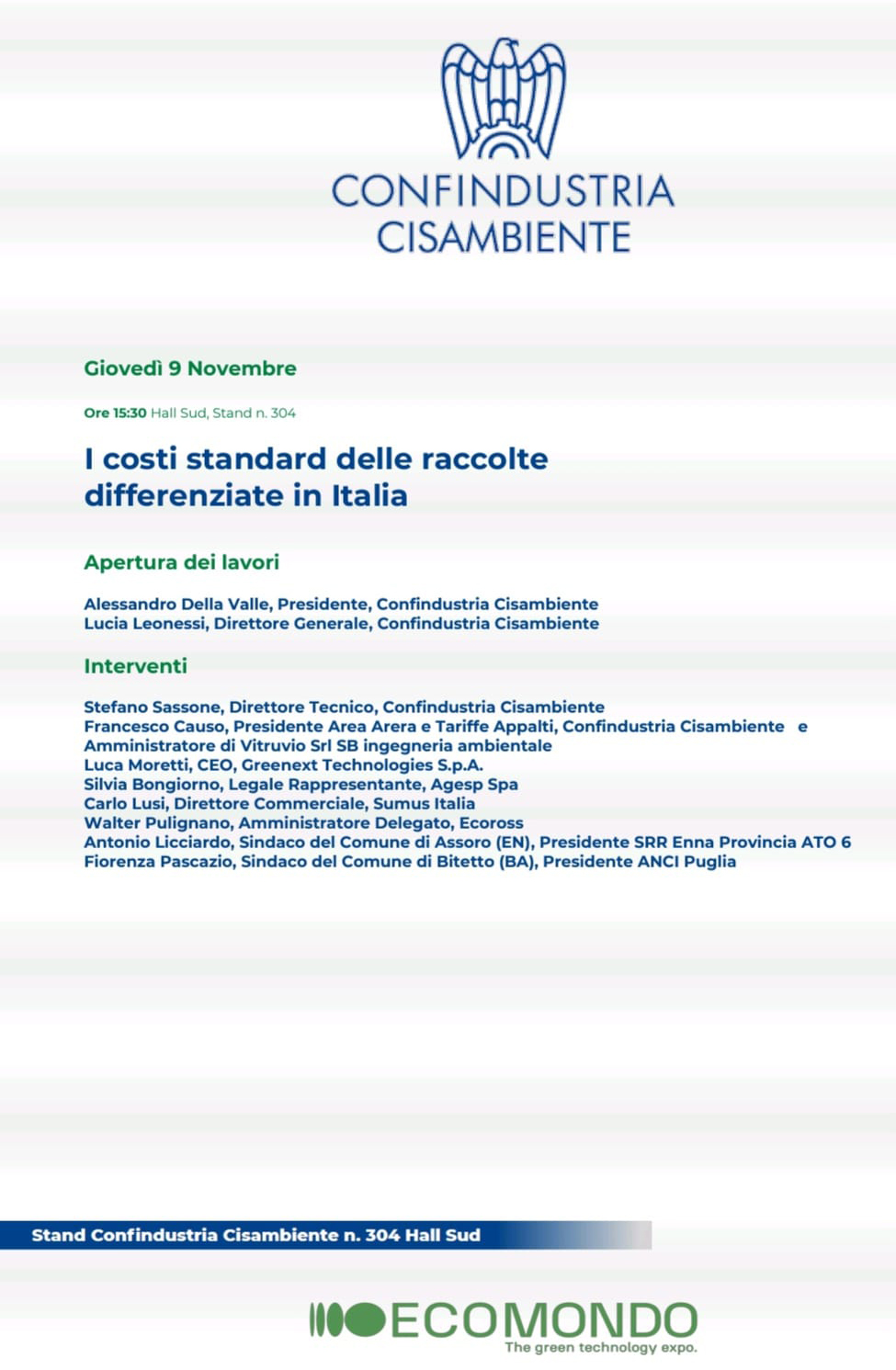Confindustria Cisambiente: i costi standard delle raccolte differenziate in Italia